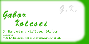gabor kolcsei business card